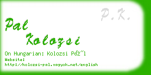 pal kolozsi business card